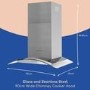 Russell Hobbs 90cm Curved Glass Chimney Cooker Hood - Stainless Steel