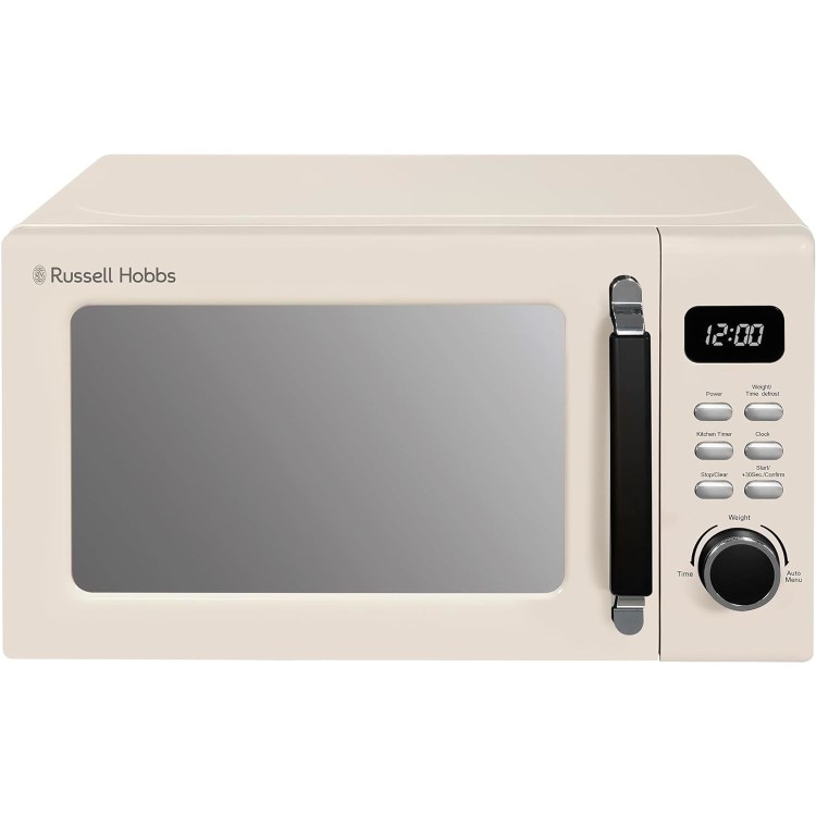 Russell Hobbs StyleVia 20L Freestanding Solo Microwave Oven - Cream