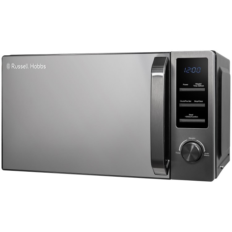 Russell Hobbs Midnight Collection 20L Freestanding Solo Microwave - Dark Steel