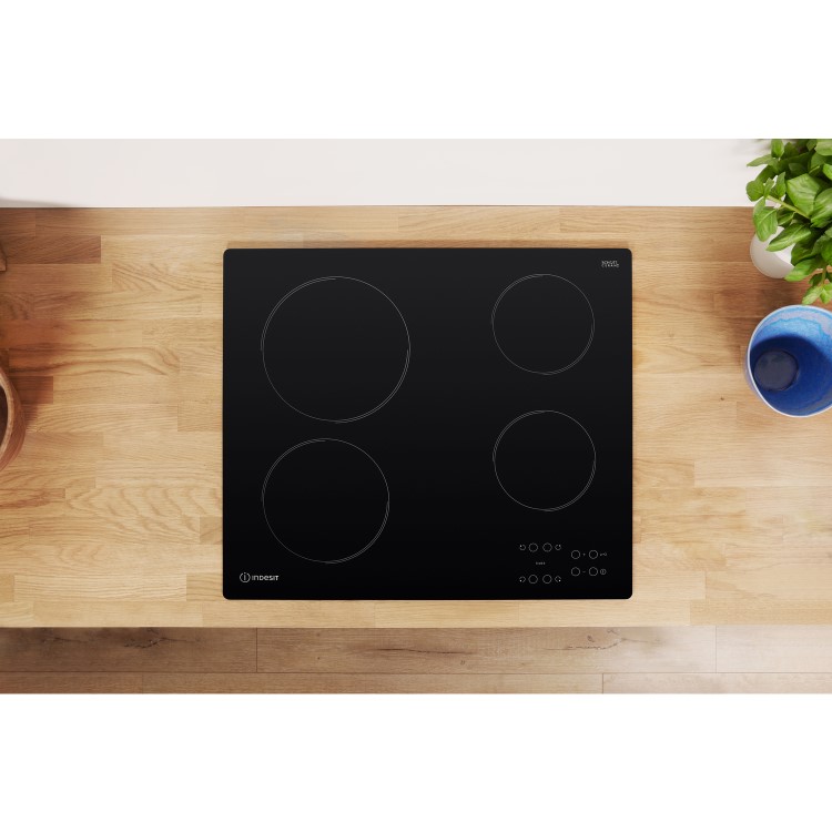 GRADE A3 - Indesit RI161C 58cm Touch Control Ceramic Hob - Black