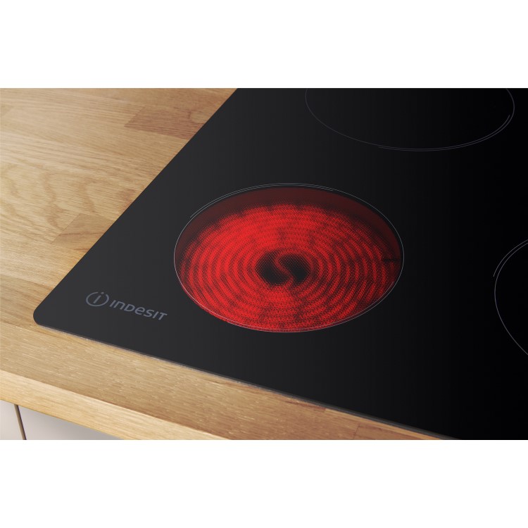 Indesit 58cm 4 Zone Touch Control Ceramic Hob with Bevelled Edge