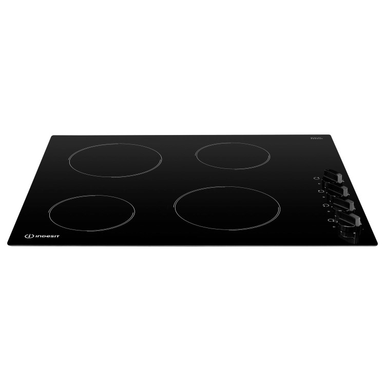 Refurbished Indesit RI860C 58cm Rotary Control 4 Zone Ceramic Hob Black