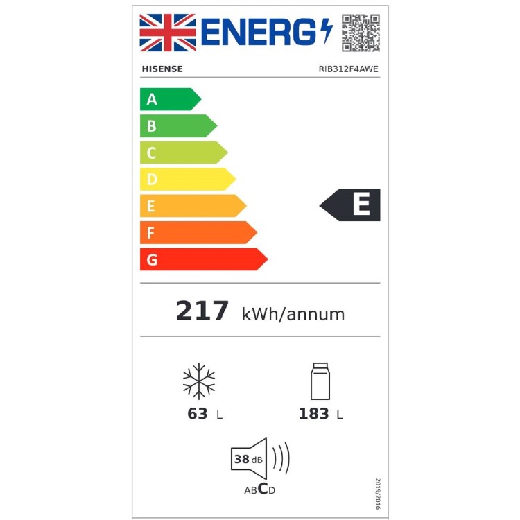 Hisense 246 Litre 70/30 Integrated Fridge Freezer