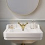 White Wall Hung Basin with 1 Tap Hole 570mm - Ripley