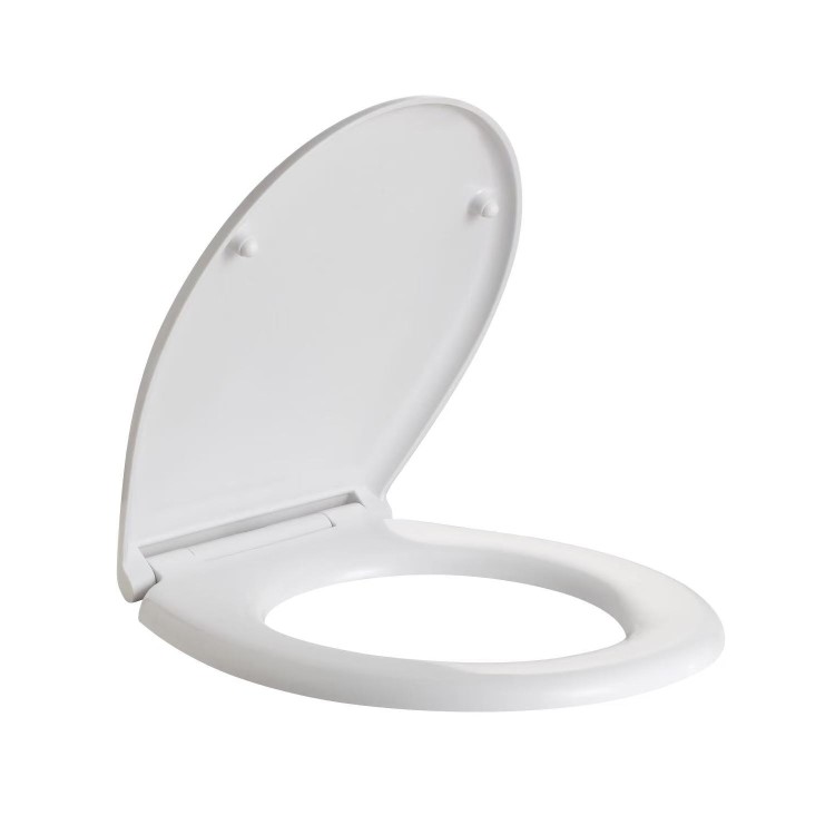 White Round Soft Close Toilet Seat with Quick Release - Ripley