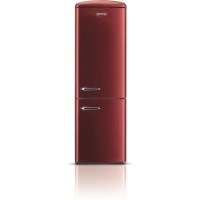 Gorenje RK60359OR Retro Style Freestanding Fridge Freezer Right Hand Hinge Burgundy