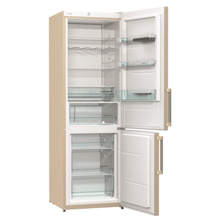 Gorenje RK6192ECUK RK6192EC 453688 60cm Wide Frost Less Freestanding Fridge Freezer Champagne