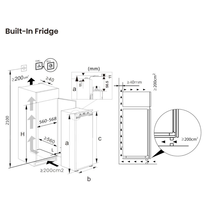 Hisense 300 Litre Integrated Fridge