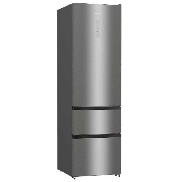 Hisense 378 Litre 70/30 Freestanding Fridge Freezer - Stainless Steel