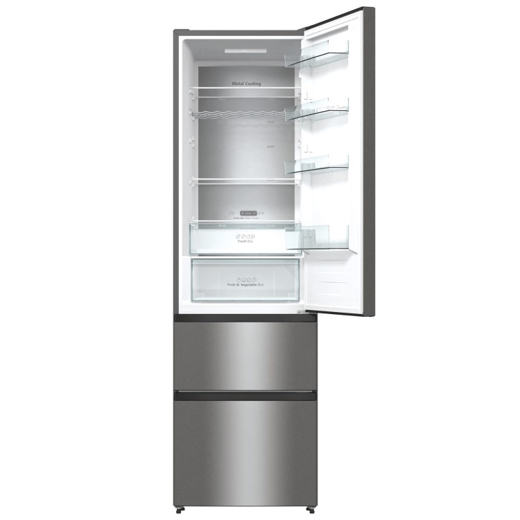 Hisense 378 Litre 70/30 Freestanding Fridge Freezer - Stainless Steel