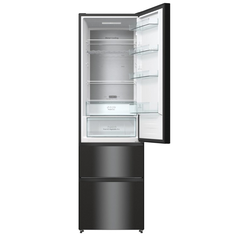 Hisense 378 Litre 70/30 Freestanding Fridge Freezer - Black