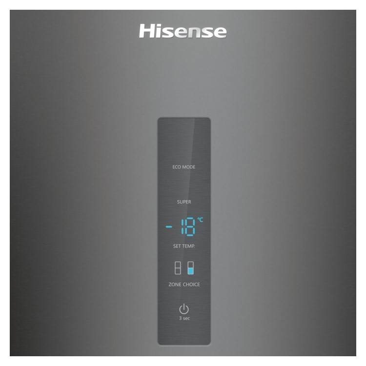 Hisense 378 Litre 70/30 Freestanding Fridge Freezer - Black