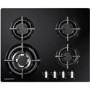 Rangemaster 58cm Gas on Glass 4 Burner Gas Hob - Black