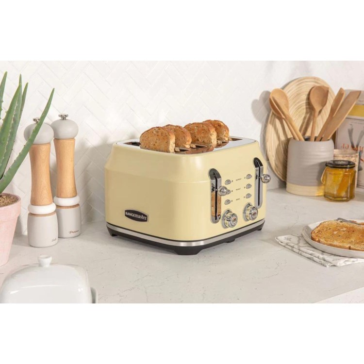 Rangemaster Classic 4 Slice Toaster - Cream