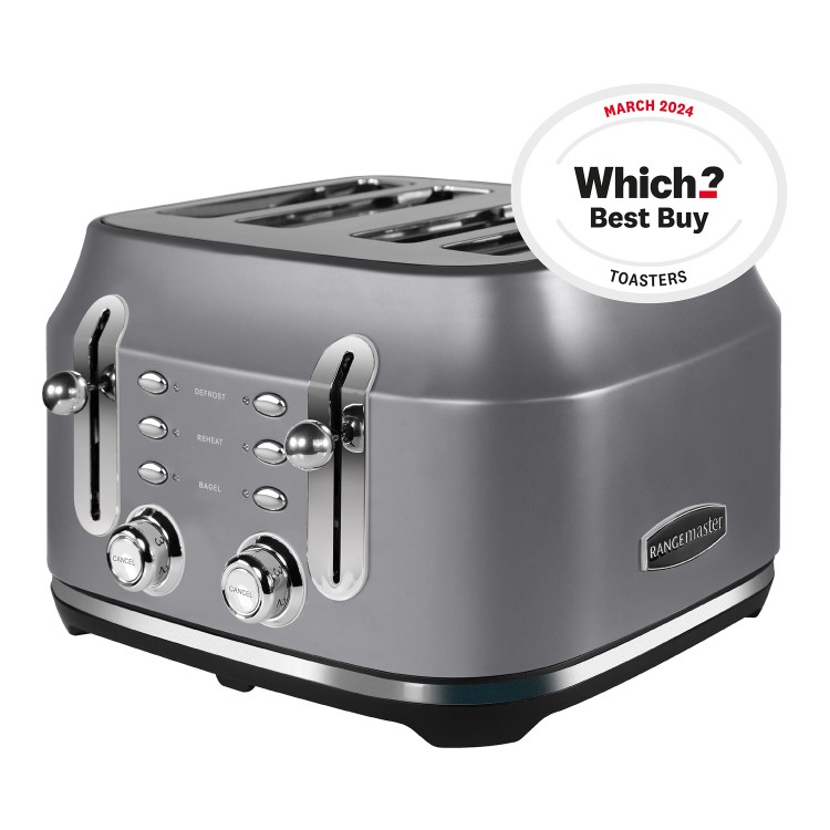 Refurbished Rangemaster Classic 4 Slice Toaster Grey