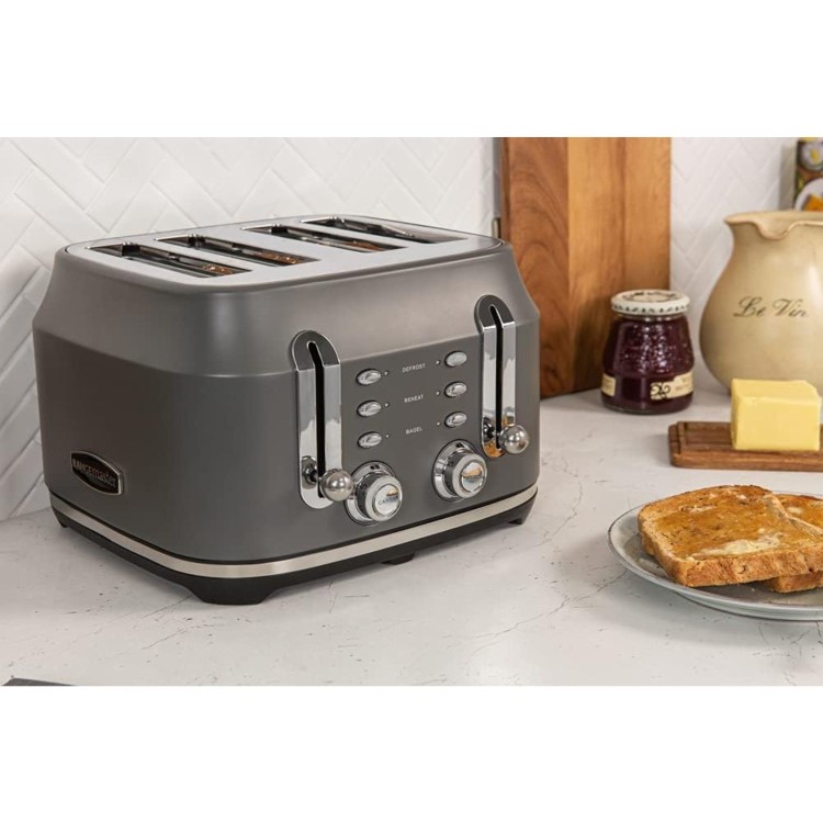 Refurbished Rangemaster Classic 4 Slice Toaster Grey