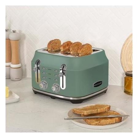 Rangemaster Classic 4 Slice Toaster - Mineral Green