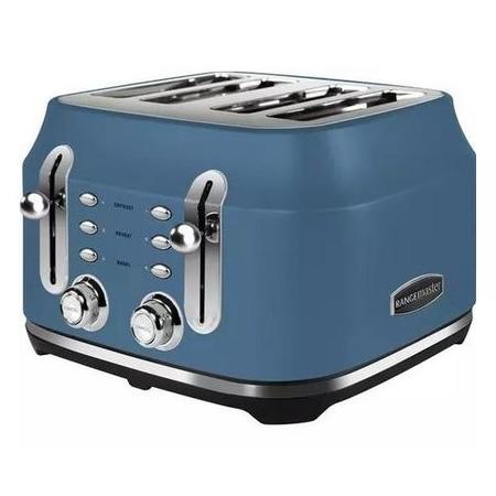 Rangemaster Classic 4 Slice Toaster - Stone Blue