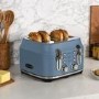 Rangemaster Classic 4 Slice Toaster - Stone Blue