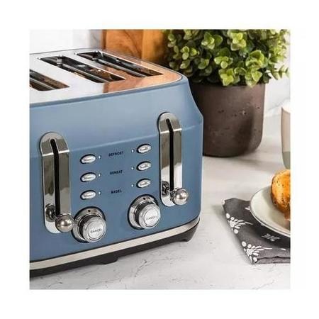 Rangemaster Classic 4 Slice Toaster - Stone Blue