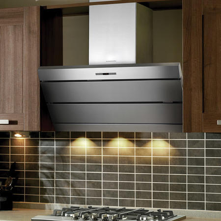 Rangemaster 86890 Galaxy Angled 90cm Chimney Hood  in Stainless steel