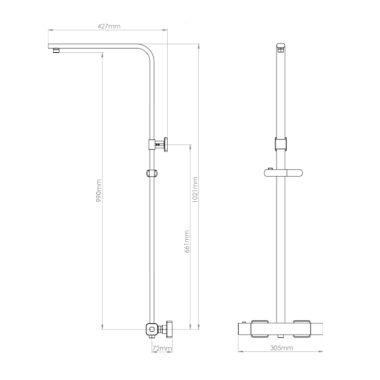 Triton Velino Cool Touch Bar Diverter Thermostatic Mixer Shower