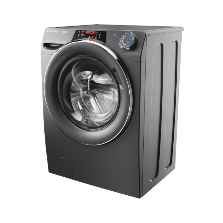 Refurbished Candy RapidÓ RO16106DWMCR7-80 Freestanding 10KG 1600 Spin Washing Machine Graphite