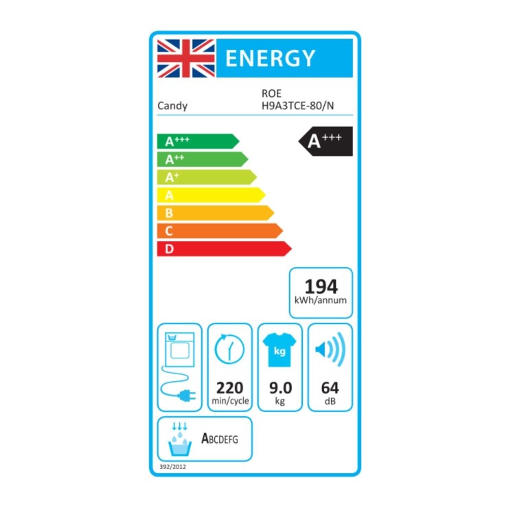 Candy RapidÓ 9kg Heat Pump Tumble Dryer - White