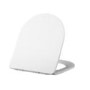 White Round Soft Close Toilet Seat with Quick Release - Roma