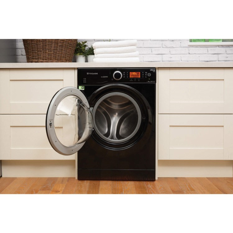 Hotpoint RPD9467JKK Ultima S-Line 9kg 1400rpm Freestanding Washing Machine-Black