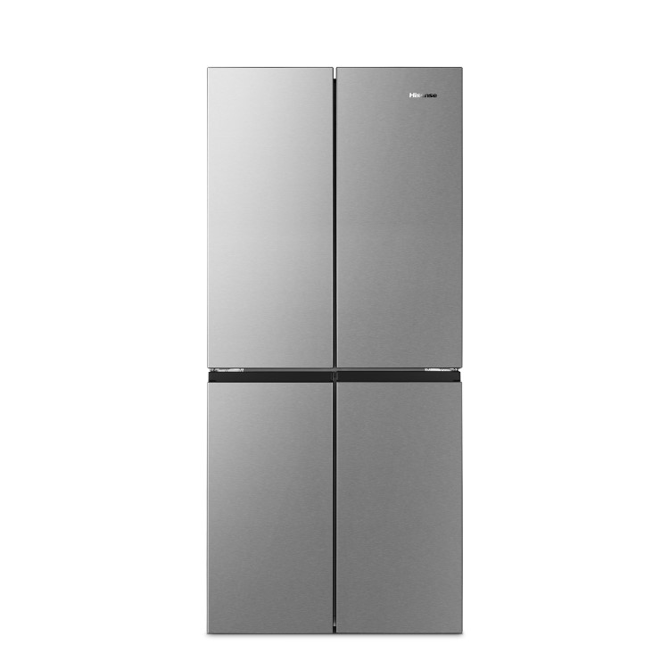 Hisense 409 Litre Four Door American Fridge Freezer - Stainless Steel