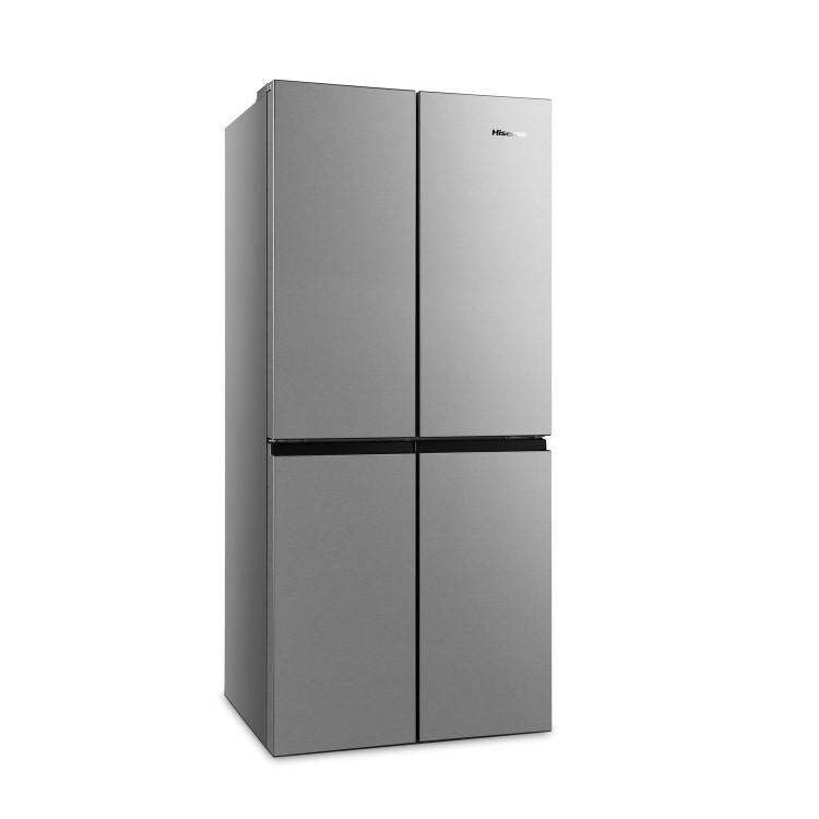 Hisense 409 Litre Four Door American Fridge Freezer - Stainless Steel