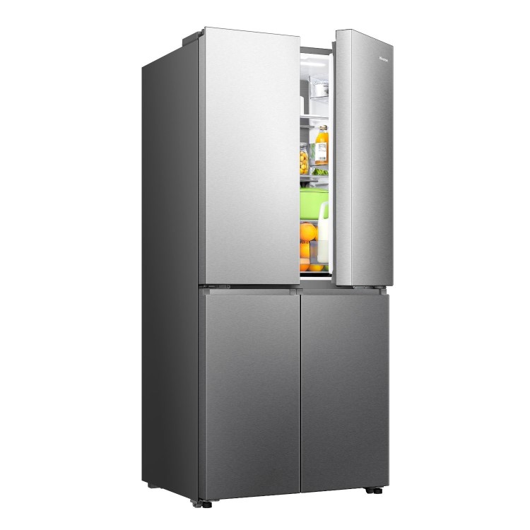 Hisense PureFlat 483L Four Door American Fridge Freezer - Stainless Steel