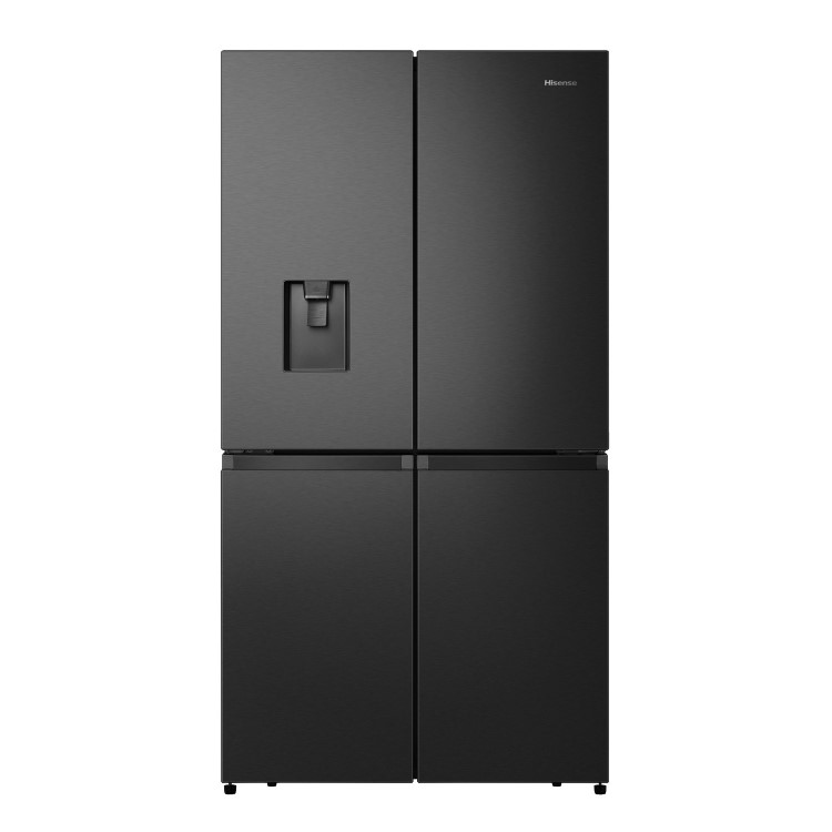 Hisense 609 Litre Four Door American Fridge Freezer - Black