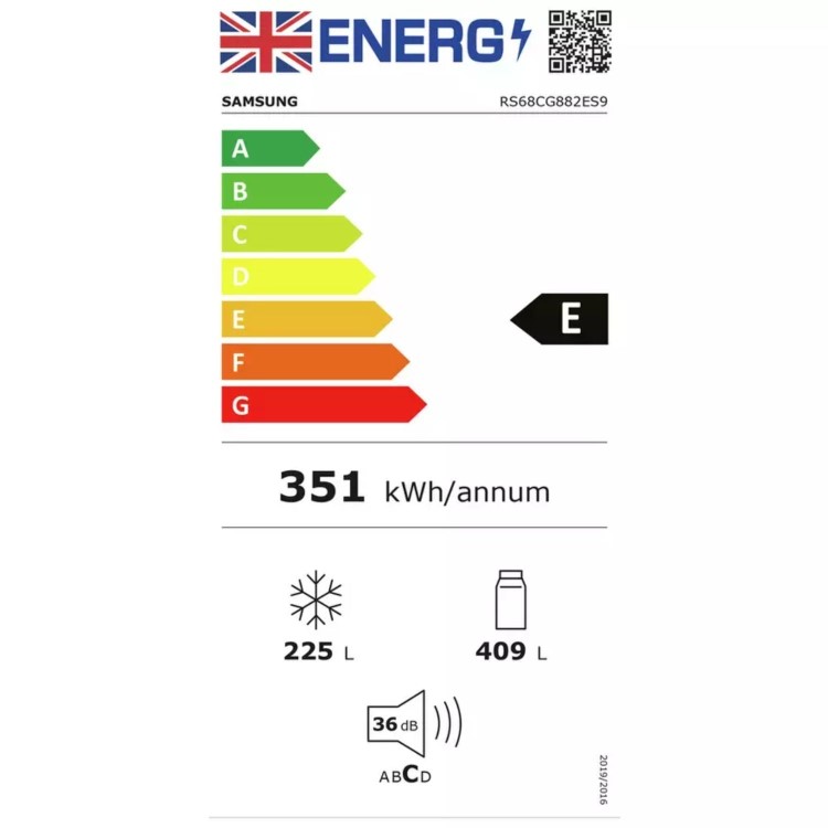 Refurbished Samsung Series 7 RS68CG882ES9EU 634 Litre American Frost Free Fridge Freezer Stainless Steel