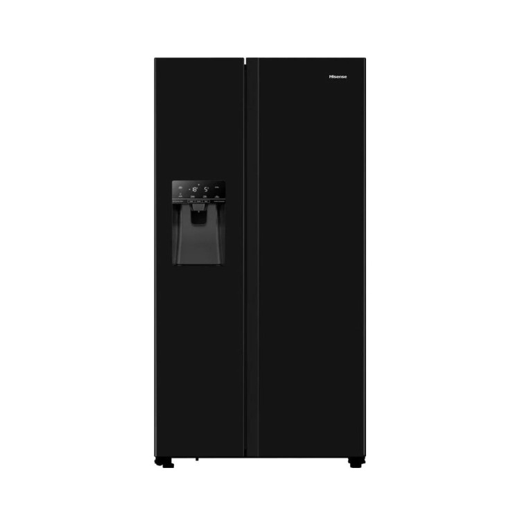 Hisense 562 Litre Side-By-Side American Fridge Freezer - Black