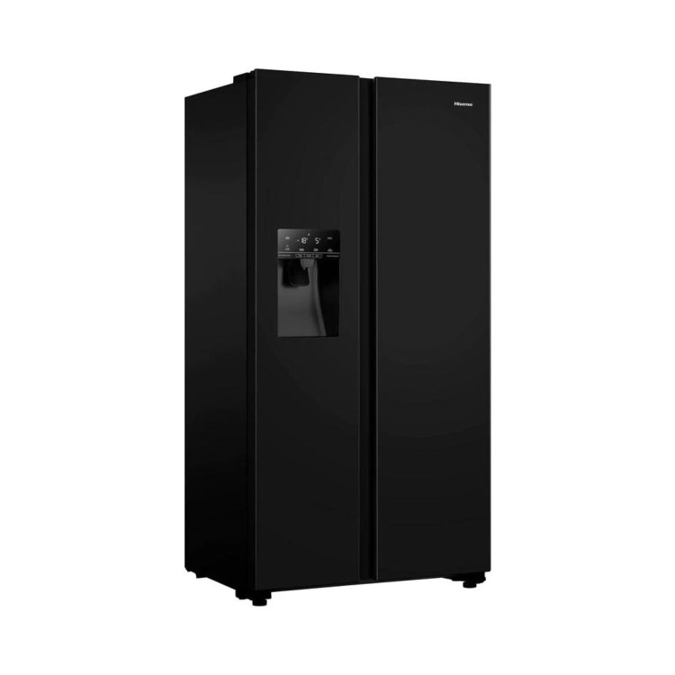 Hisense 562 Litre Side-By-Side American Fridge Freezer - Black