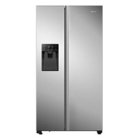 Hisense 562 Litre Freestanding American Fridge Freezer -  Stainless Steel