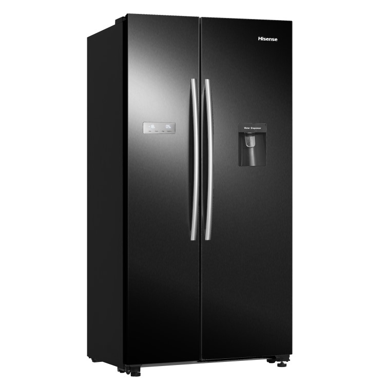 Hisense 578 Litre Side-By-Side American Fridge Freezer - Black