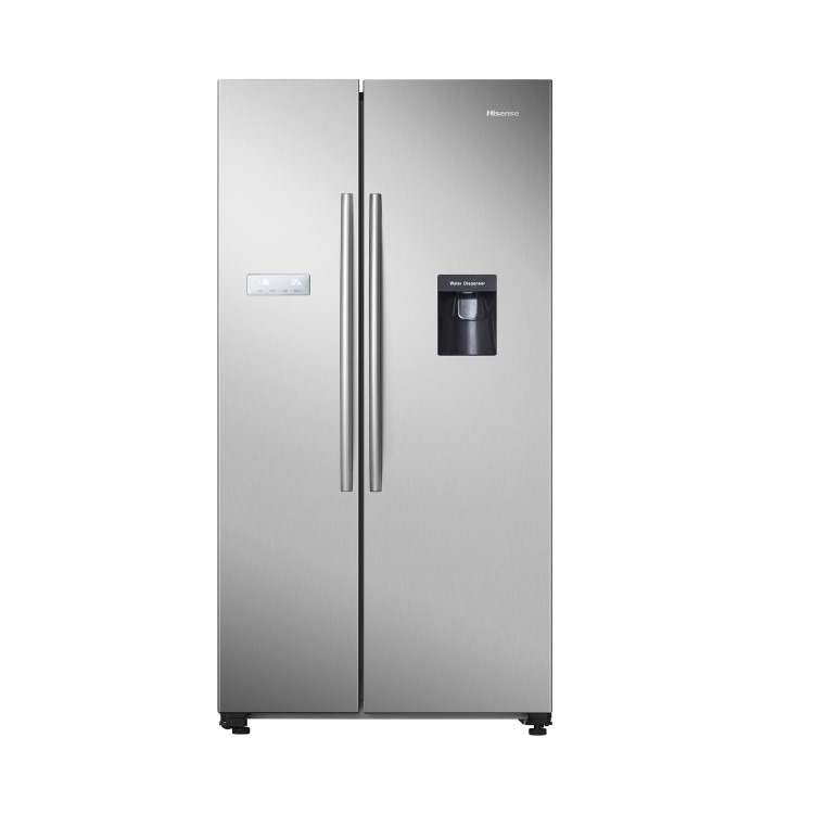 Hisense 578 Litre Side-By-Side American Fridge Freezer -Silver