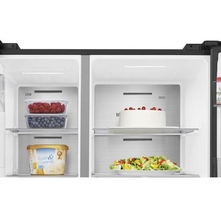 Hisense Pureflat Infinite 632 Litre Side-by-Side American Fridge Freezer - Black