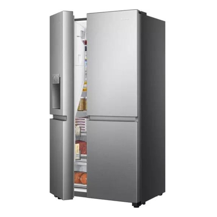 Hisense 632 Litre American Side-by-side Fridge Freezer - Stainless Steel