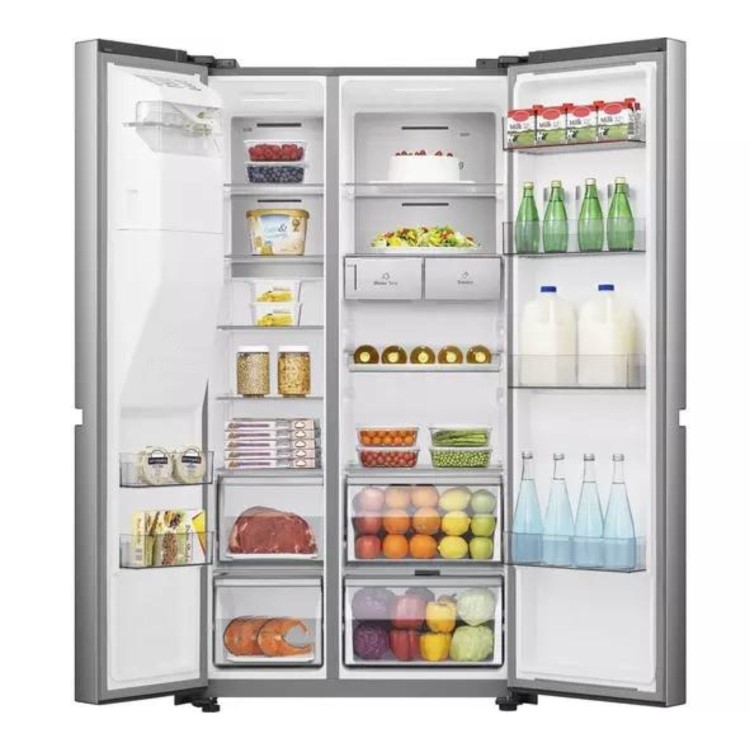 Hisense 632 Litre American Side-by-side Fridge Freezer - Stainless Steel