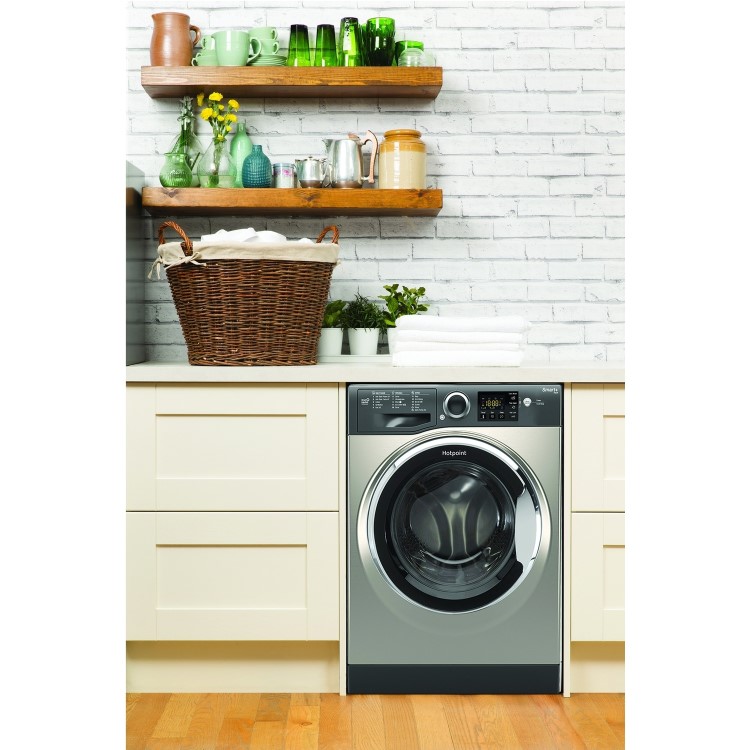 Hotpoint RSG845JGX 8kg 1400rpm Freestanding Washing Machine - Graphite