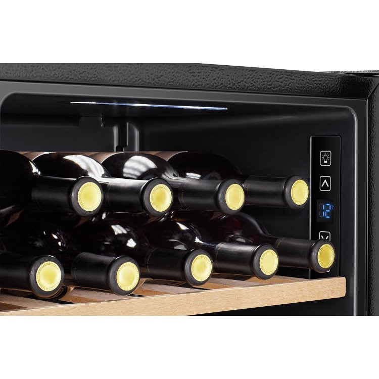 Hisense 30 Bottle Single Zone Wine Cooler - Black