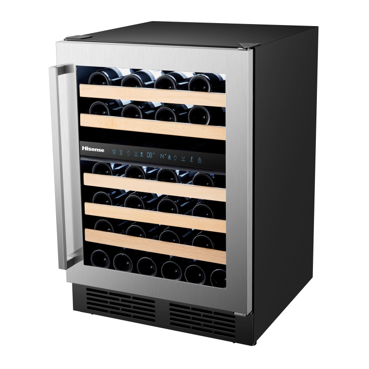 Hisense 46 Bottle Freestanding Wine Cooler - Black