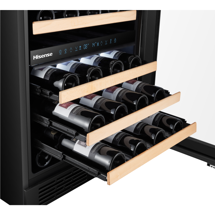 Hisense 46 Bottle Freestanding Wine Cooler - Black