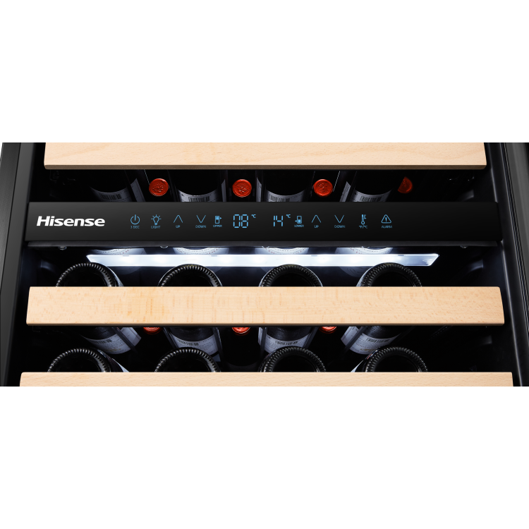 Hisense 46 Bottle Freestanding Wine Cooler - Black