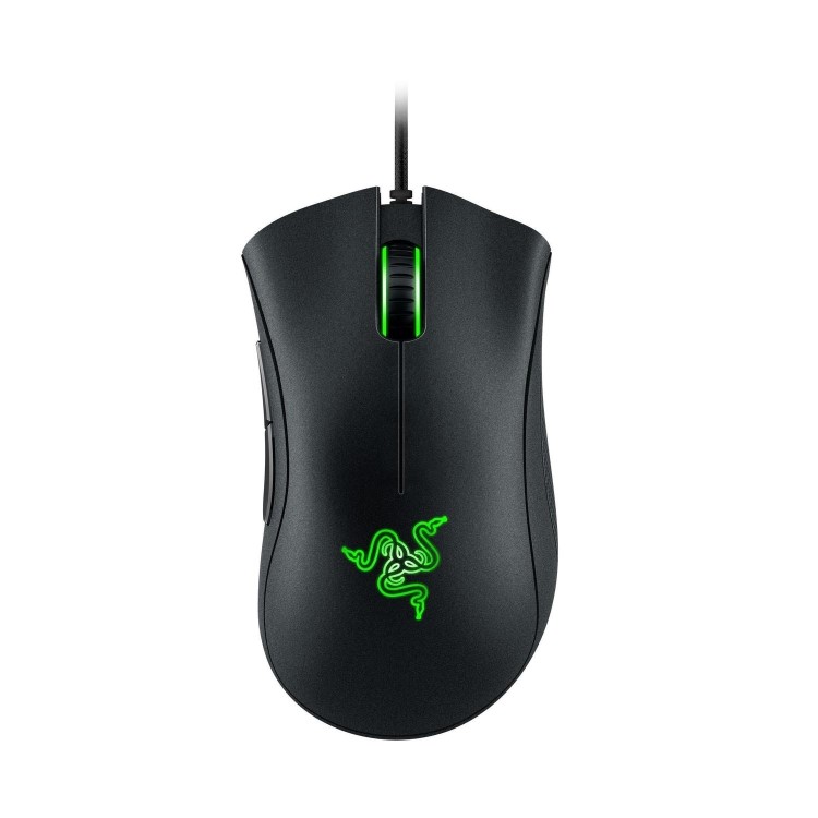 Razer DeathAdder Essential Green Backlight Wired Gaming Mouse Black