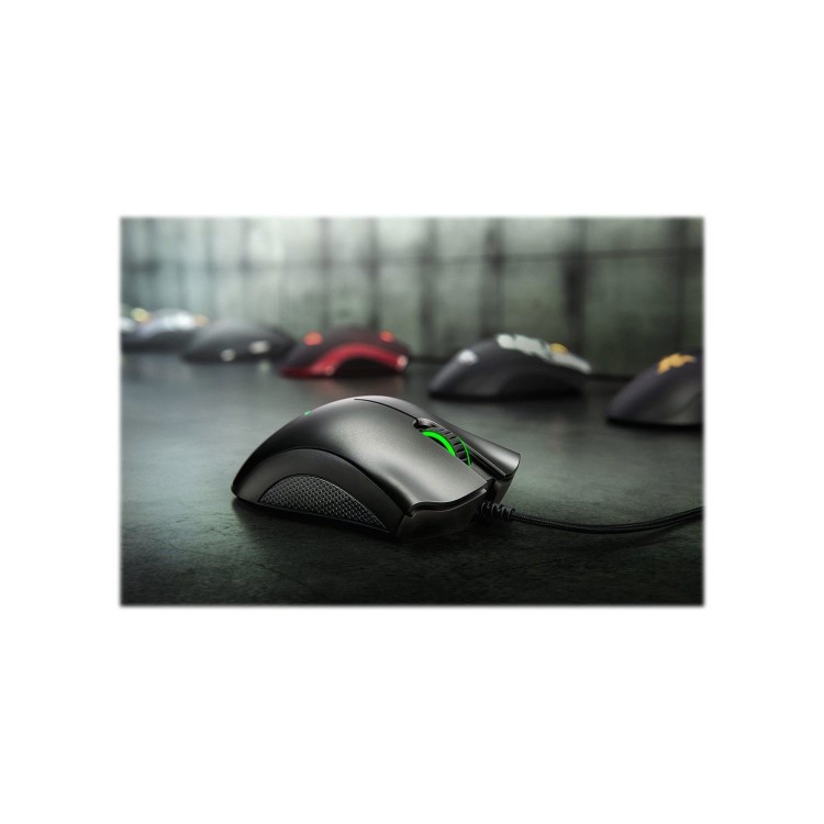 Razer DeathAdder Essential Green Backlight Wired Gaming Mouse Black